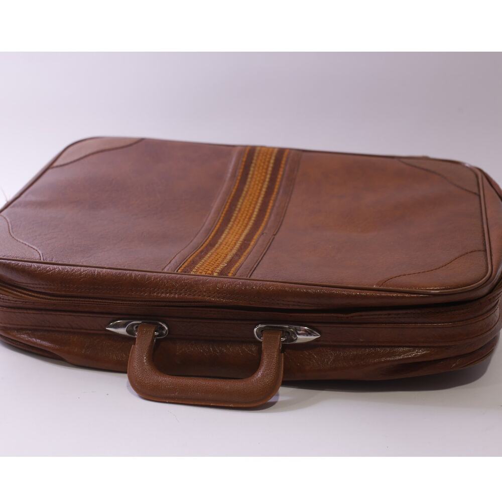 Brown Suitcase, 18x13", Zipper Closure, Travel Luggage, FLAW ~ 251227-WH 518
